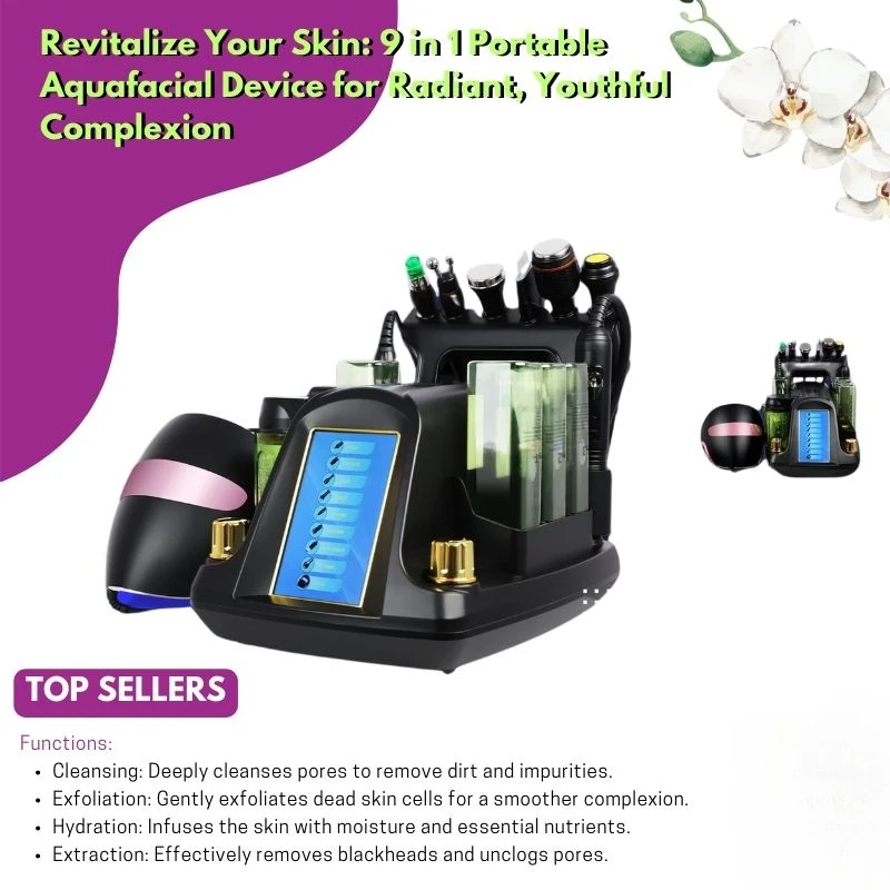 جهاز احترافي للعناية بالبشرة بالأكسجين والهيدروجين مع قشر الحرير بالموجات فوق الصوتية RF للترطيب العميق #1