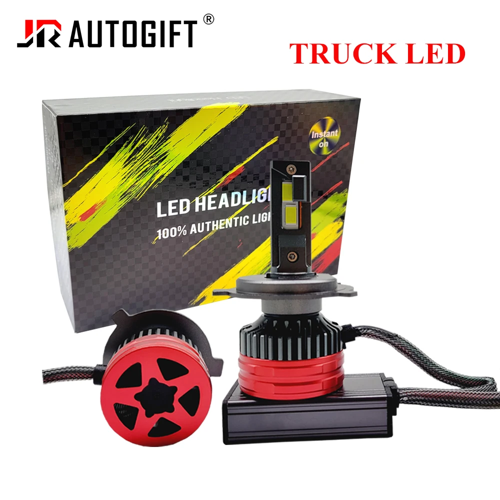 24V LED Truck Headlight H7 LED Canbus H1 H3 H4 H11 9005 HB3 9006 HB4 Truck Lorry Light 24V 110W Headlight Bulb Fan Design