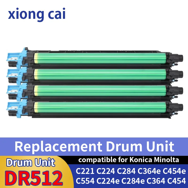 DR512 Drum Unit C224 For Konica Minolta Bizhub C284 C364 C454 C554 C224e C284e C364e C454e C221 Replacement Drum Kit CMYK DR-512