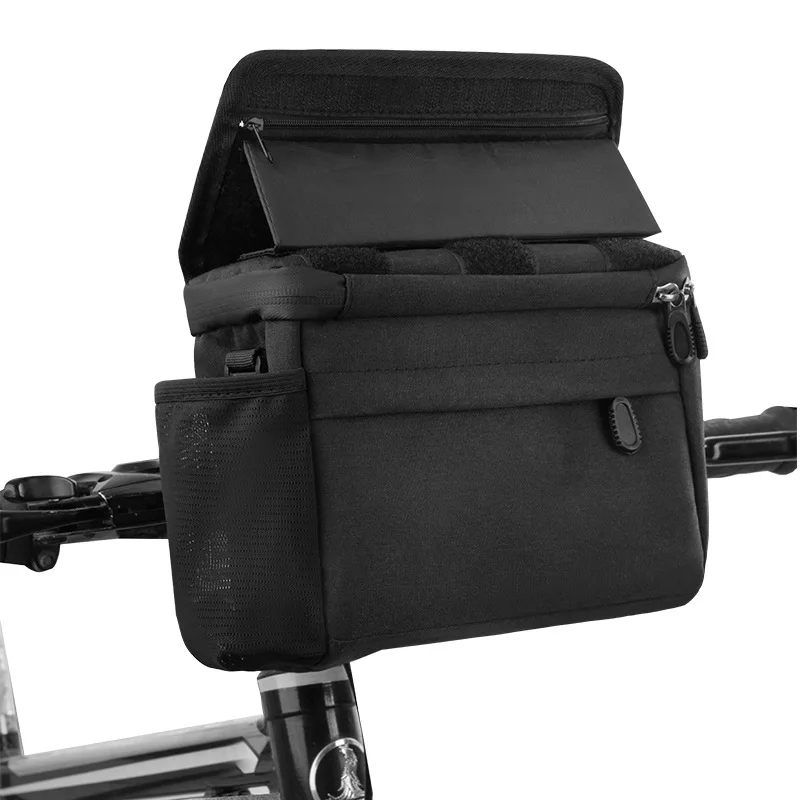 Bicycle Handlebar Bag Bike Phone Holder Bag Screen Touch Multi-function Foldable Bracket Cycling Frame Bikepacking Rainproof