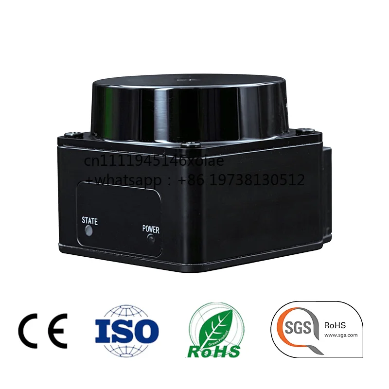 360 Laser Scanner 2D LiDAR 25m Distance Measurement for AGV Navigation Safety Protection IP65 Ultra-thin Anti-Collision LiDAR