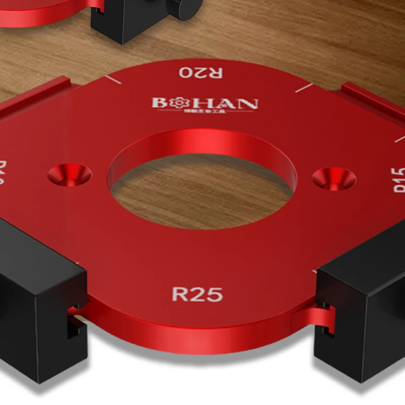 4 in 1 Arc Angle Positioning Template,Router Templates R10-R50 Woodworking Radius Jig Corner Radius,Reusable Positioning Tools