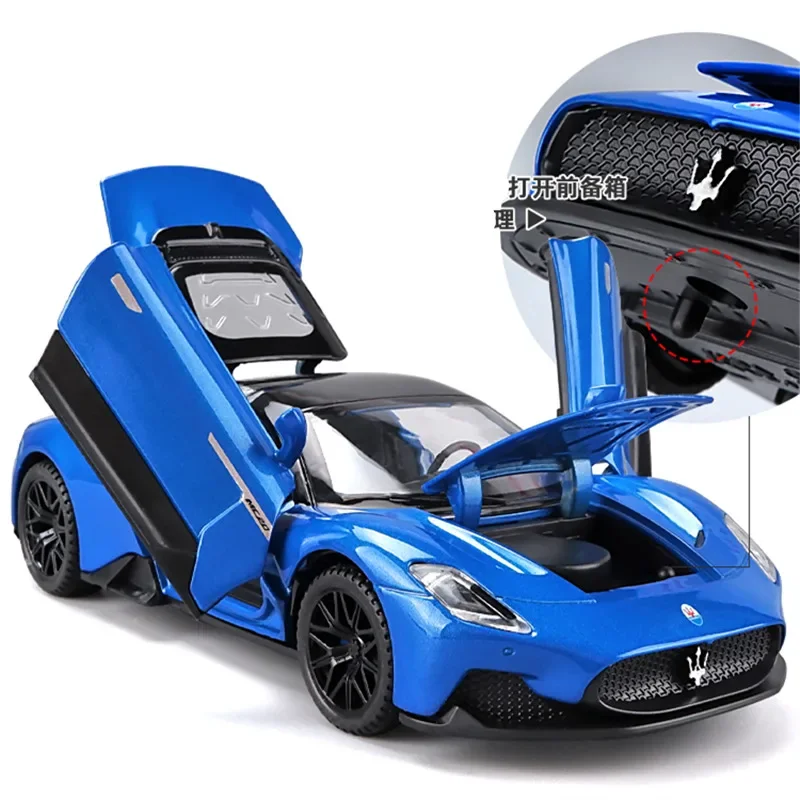 1:32 Maserati MC20 Alloy Sports Car Model Diecast Metal Simulation Toy Car Model Collection Sound and Light Children Gift