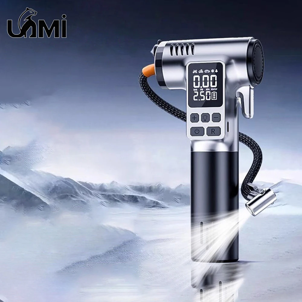 

Car Inflation Pump Mounted Wireless Digital Display Portable Wireless Air Pump 4000mAh Portable Tire Inflator for Electric Cars