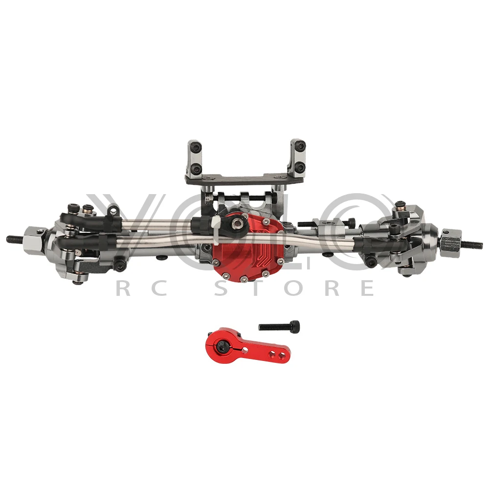 SCX10 II Aluminum Alloy CNC Straight Front Rear Axle 29T/8T for 1/10 RC Crawler Axial AR44 90047 90046 Kit Metal Upgrade Parts image 3