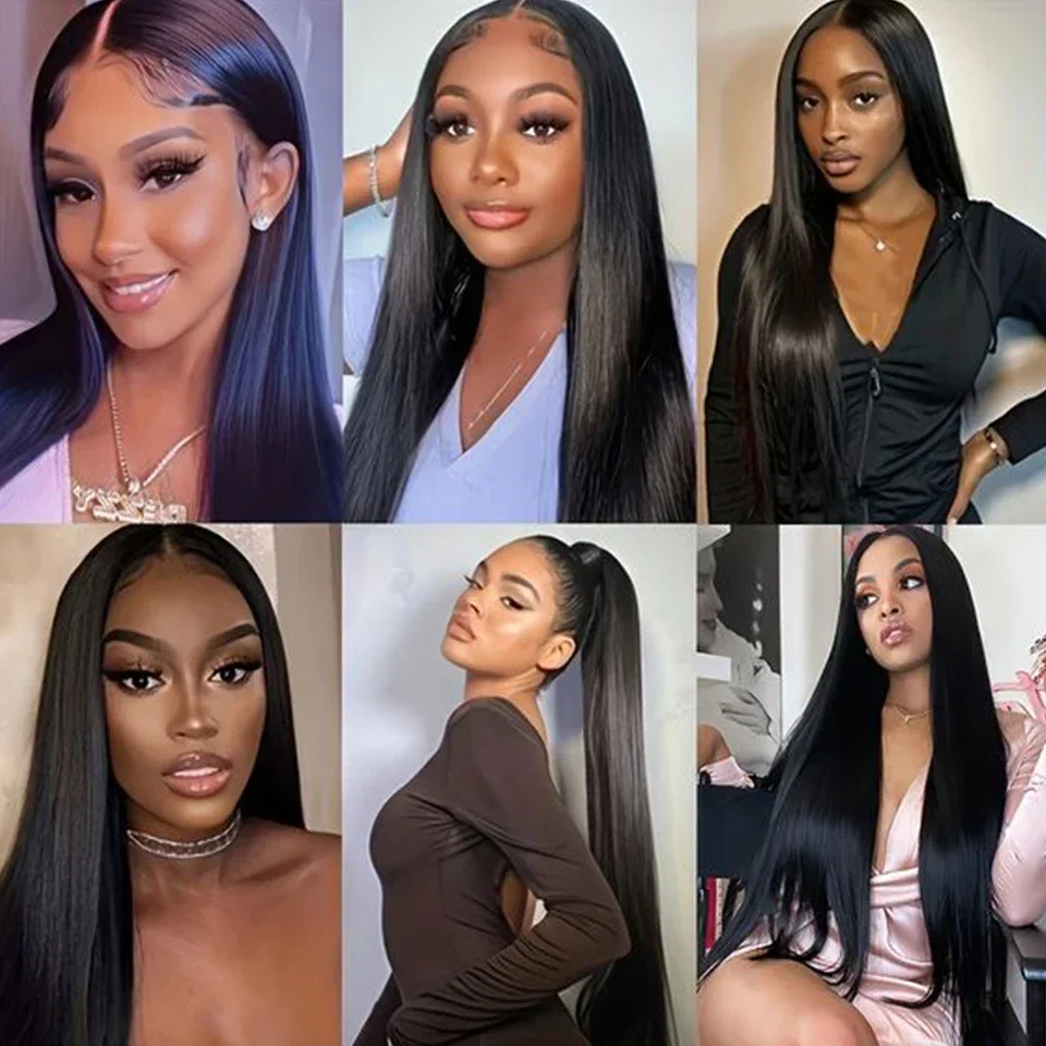 2026 Silky Straight  Part Lace Front Human Hair Wigs For Black Women Brazilian Transparent Human Hair Wigs