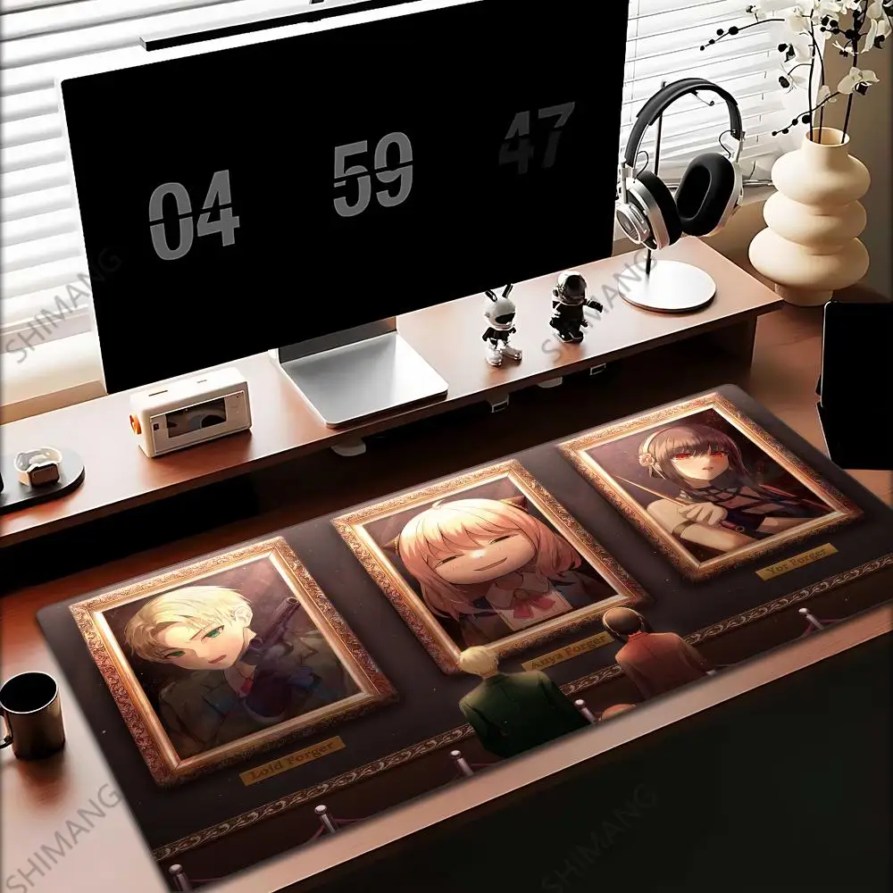 لوحة ماوس أنيمي جاسوس X Family Anya Forger Loid Yor Bond Mousepad الكمبيوتر مانغا لوحة المفاتيح ملحقات الألعاب الكبيرة حصيرة مكتبية