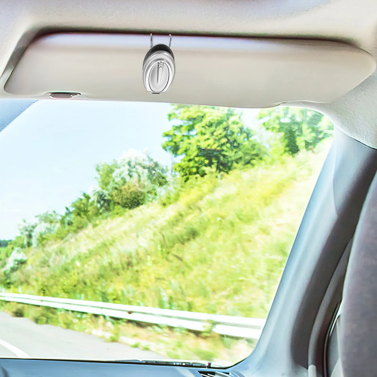 

Автомобильный держатель для очков, зажим для козырька, органайзер для солнцезащитных очков, авто, серебристый (черный), многофункциональный