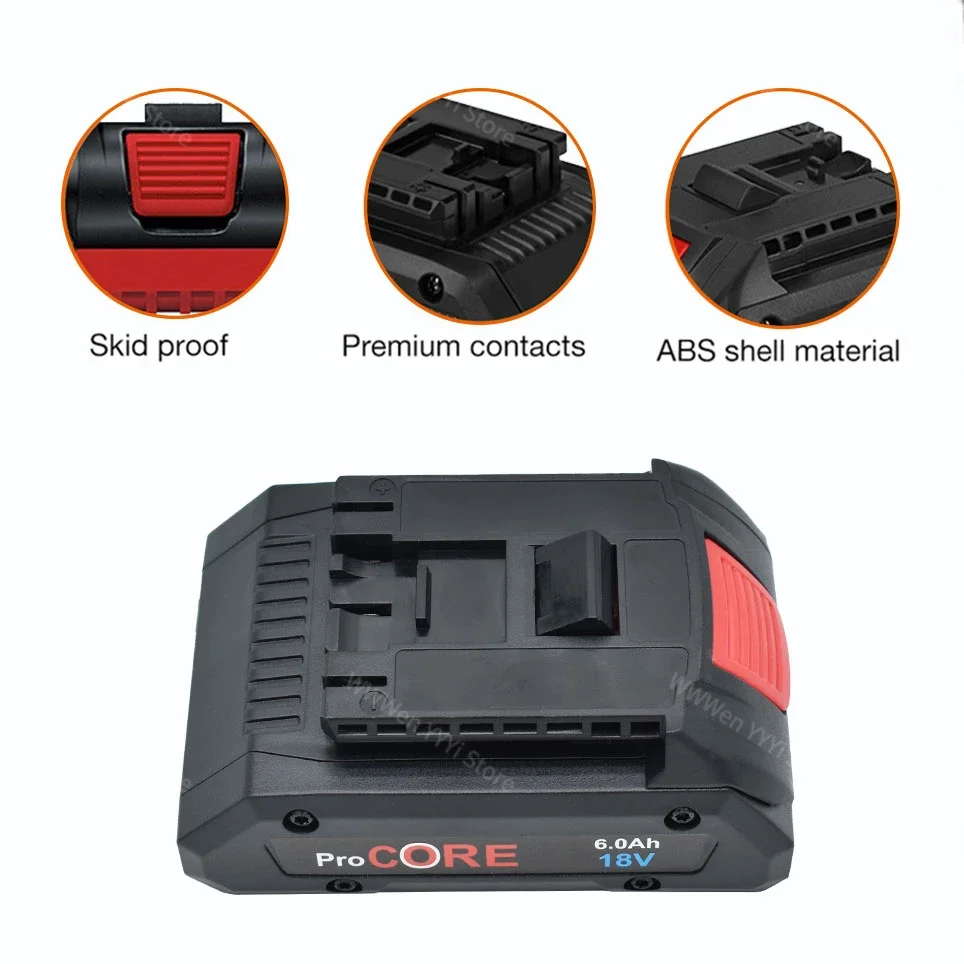 Per Bosch 18V 6.0Ah 8.0Ah 10.AH batteria agli ioni di litio Procore per Bosch Max trapano per utensili elettrici a batteria batteria integrata da 2100 celle