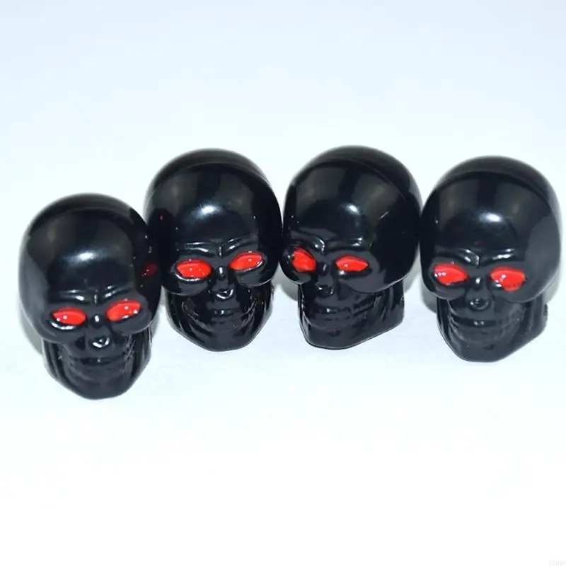 4Pcs Anti-rust Car Skull Tire Valve-Caps Wheel Stem Air Cap Airtight Covers New
