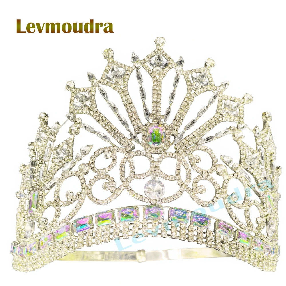 

Levmoudra Wedding Hair Tiara Crystal Bridal Tiara Crown Tiaras Wedding Hair Accessories Headpieces Head Jewelry