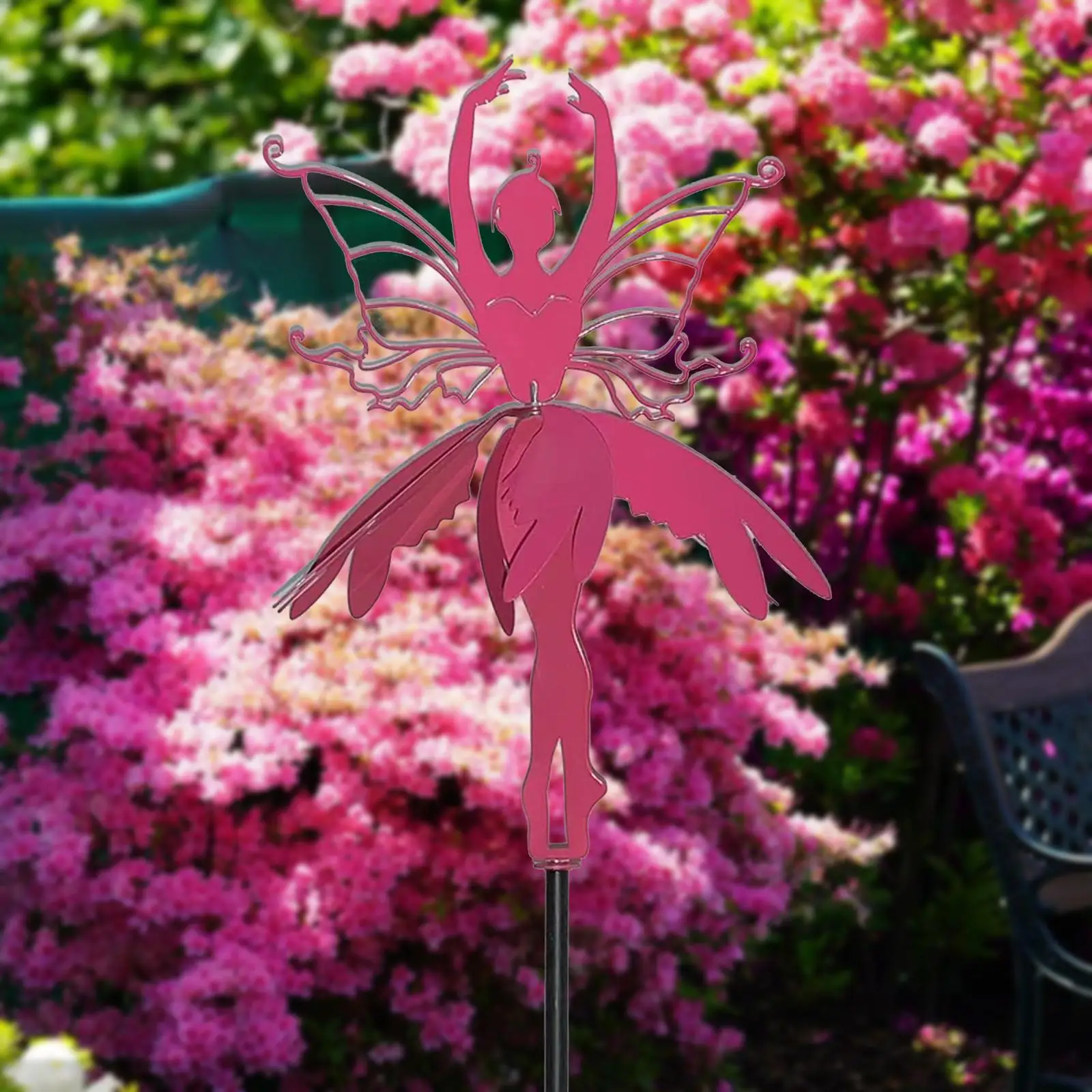 منحوتة فنية حديدية قابلة للفصل من Fairy Wind Spinner لحديقة الفناء #1