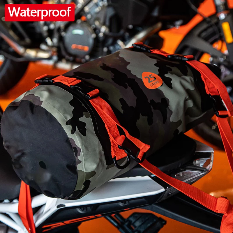 

Motorcycle travel bag, rainproof bag, retro pedal, motorcycle tail bag, rear seat fixed, large-capacity portable riding bag