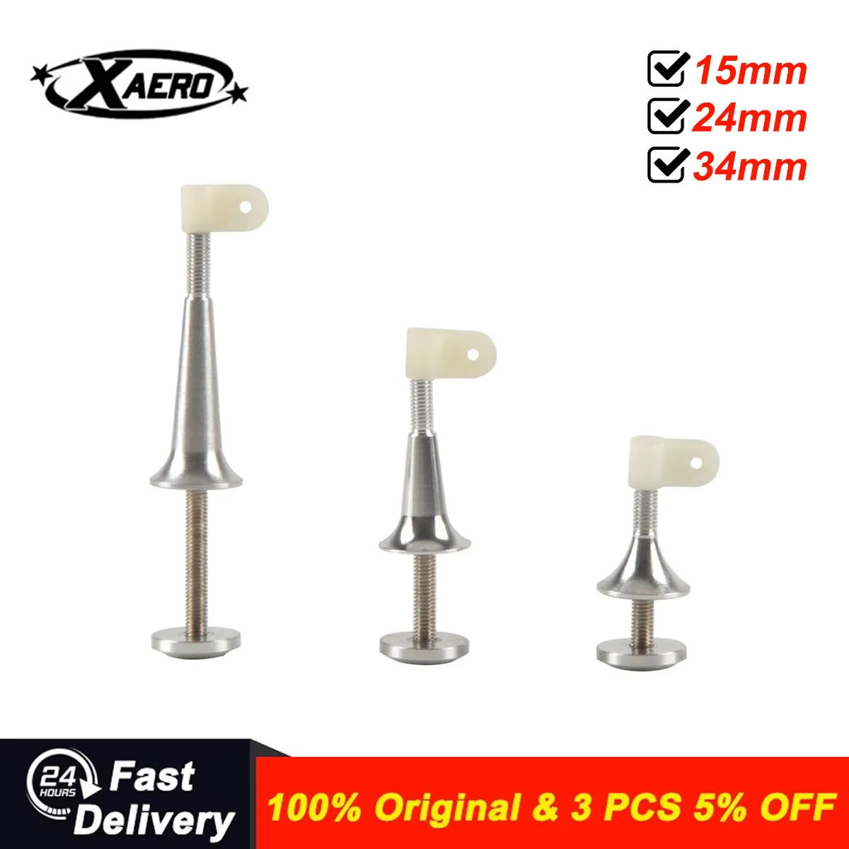 

XAERO 2PCS Aluminum Adjustable Control Horn with Eylets Collets Tapered RC Linkage Arm for Precision Servo Setup