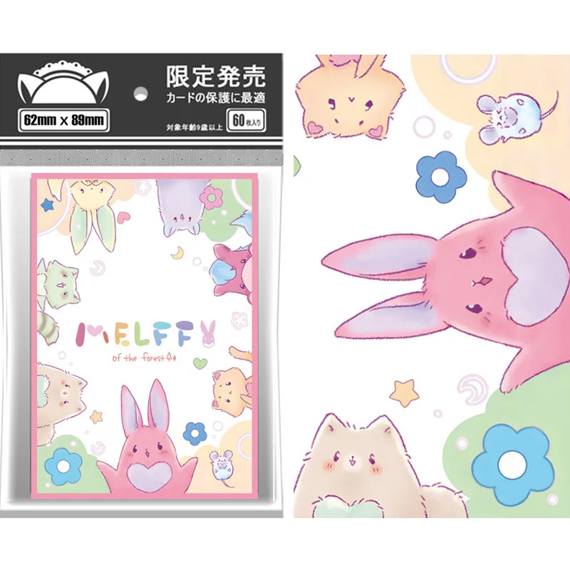 

60pcs/set Yu-Gi-OH! Melffy Rabby Flash Card Sleeve Anime Game Collection Card Protective Cover Gift Toy 62*89mm
