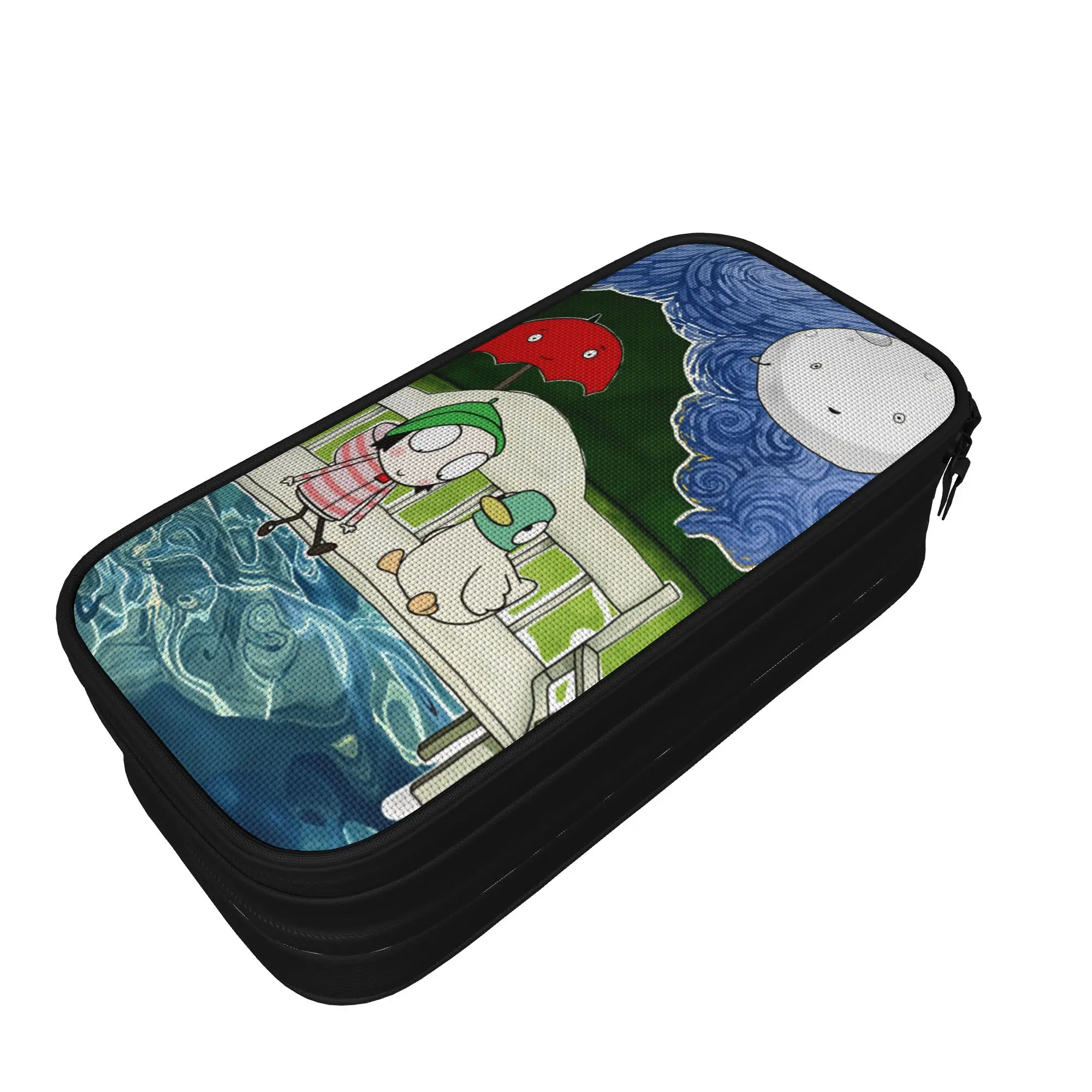 Sarahs And Duck Pencil Case  School Pencil Cases Double Layer Kids Kawaii College Pen Box School Stationery