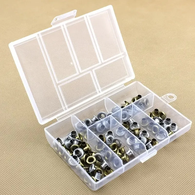 Jewellery Storage Box Transparent Double Buckle Earring and Ring Storage Box Nail Drill Accessories Storage Organiser