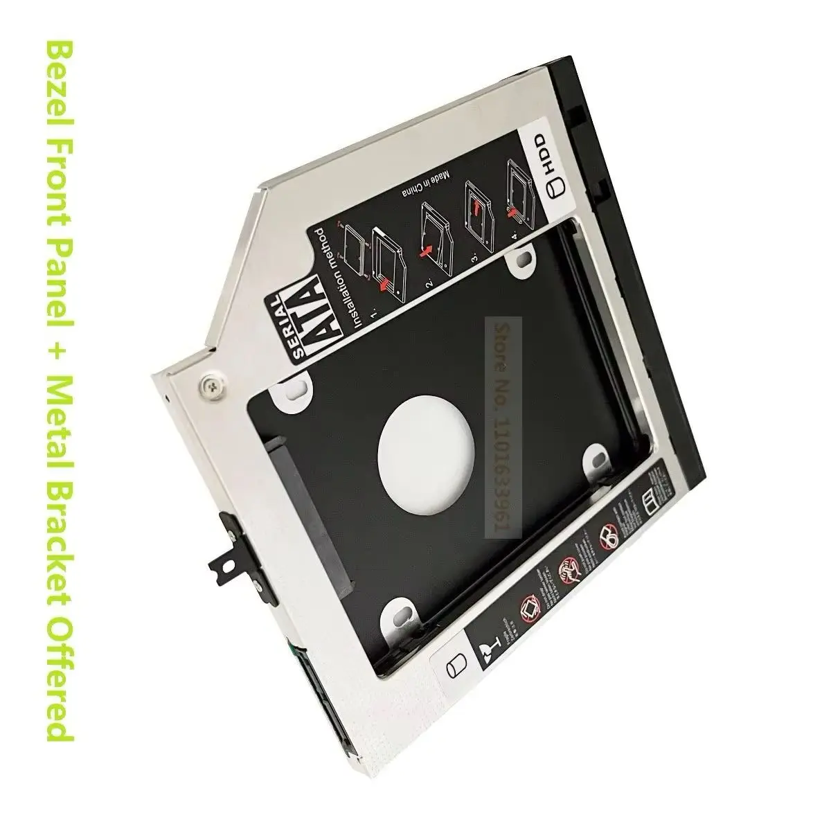 with Faceplate Rear Hook 2nd Secondary 2.5 SATA Hard Drive HDD SSD Optical Bay Caddy Frame Bracket for Lenovo ThinkPad L440 L540
