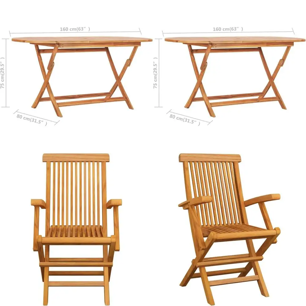 

Винтажный обеденный набор из 9 предметов из тикового дерева с овальным столом для использования на открытом воздухе, в саду и на террасе.