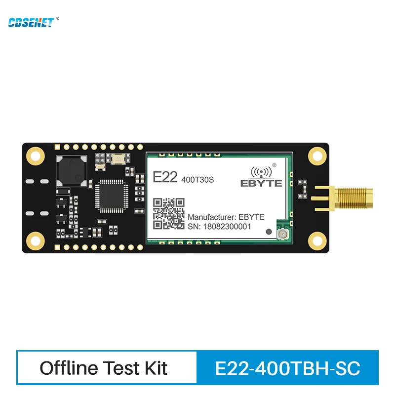 

URAT Lora Wireless Offline Development Test Board 433M 30dBm CDSENET E22-400TBH-SC Button Control OLED RF Transceiver Long Range