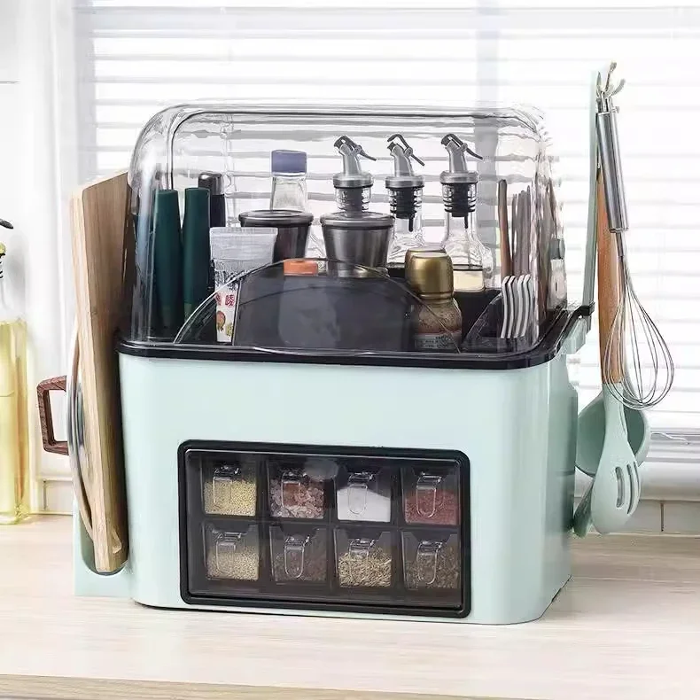 Kitchen Flavor Bottle Seasoning Shelf Multifunctional Artifact Supplies Household Daquan Chopsticks Storage