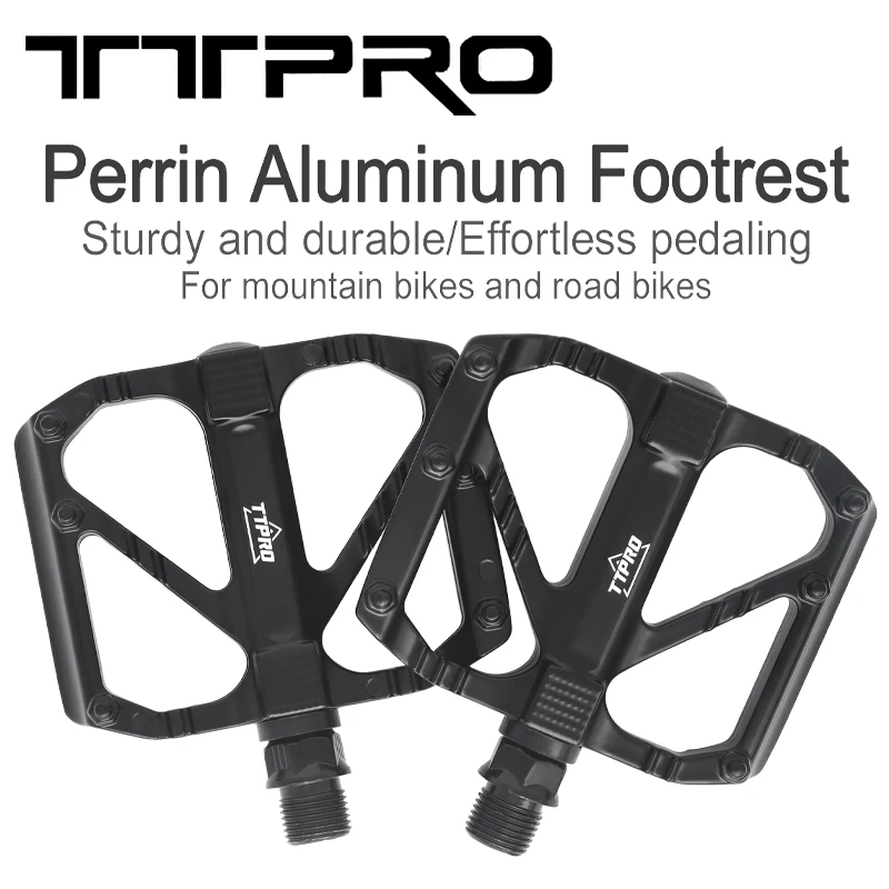 

TTPRO Mountain Road Bicycle Pedal Lightweight Anti slip Platform Aluminum Alloy DU Peilin Bearing Bike Pedal Riding Accessories