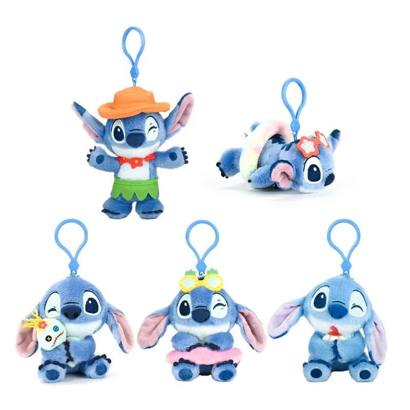 

Аниме милый новый Lilo Stitch летняя серия плюшевая кукла студенческая школьная сумка кулон мультяшная кукла брелок подвесной орнамент игрушка в подарок