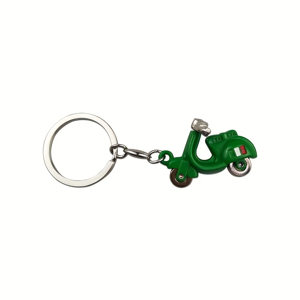 Cute metal motorcycle keychain creative car keyrings fashionable small gift for men women couples friends pendants