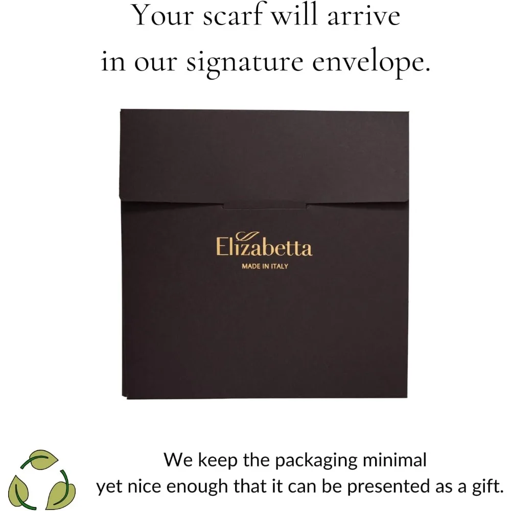 100% 실크 이탈리아산 여성용 패션 롱 스카프 - 우아한 스타일 액세서리