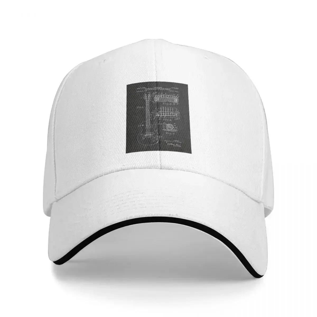 Bass Guitar Rock Music Guitar Gibson Les Paul Patent Baseball Caps Unisex Adjustable Casual Sandwich Hats