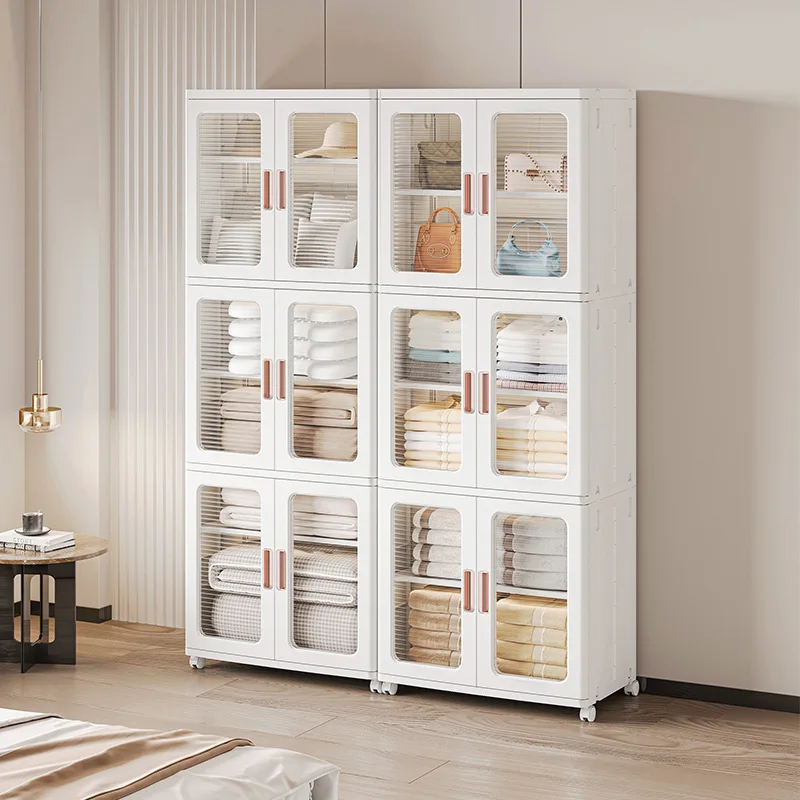 Household Children's Clothes Sundries Locker Toy Finishing Plastic Locker Foldable Installation-free Storage Cabinet
