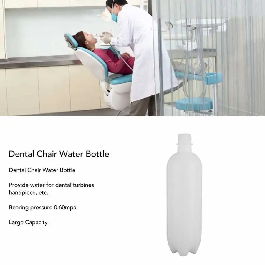 Plastic Water Bottle Substituição Acessório sem Tampa, Cadeira Dental, Turbinas de Leite, Armazenamento de Água, Pro, 600 1000ml