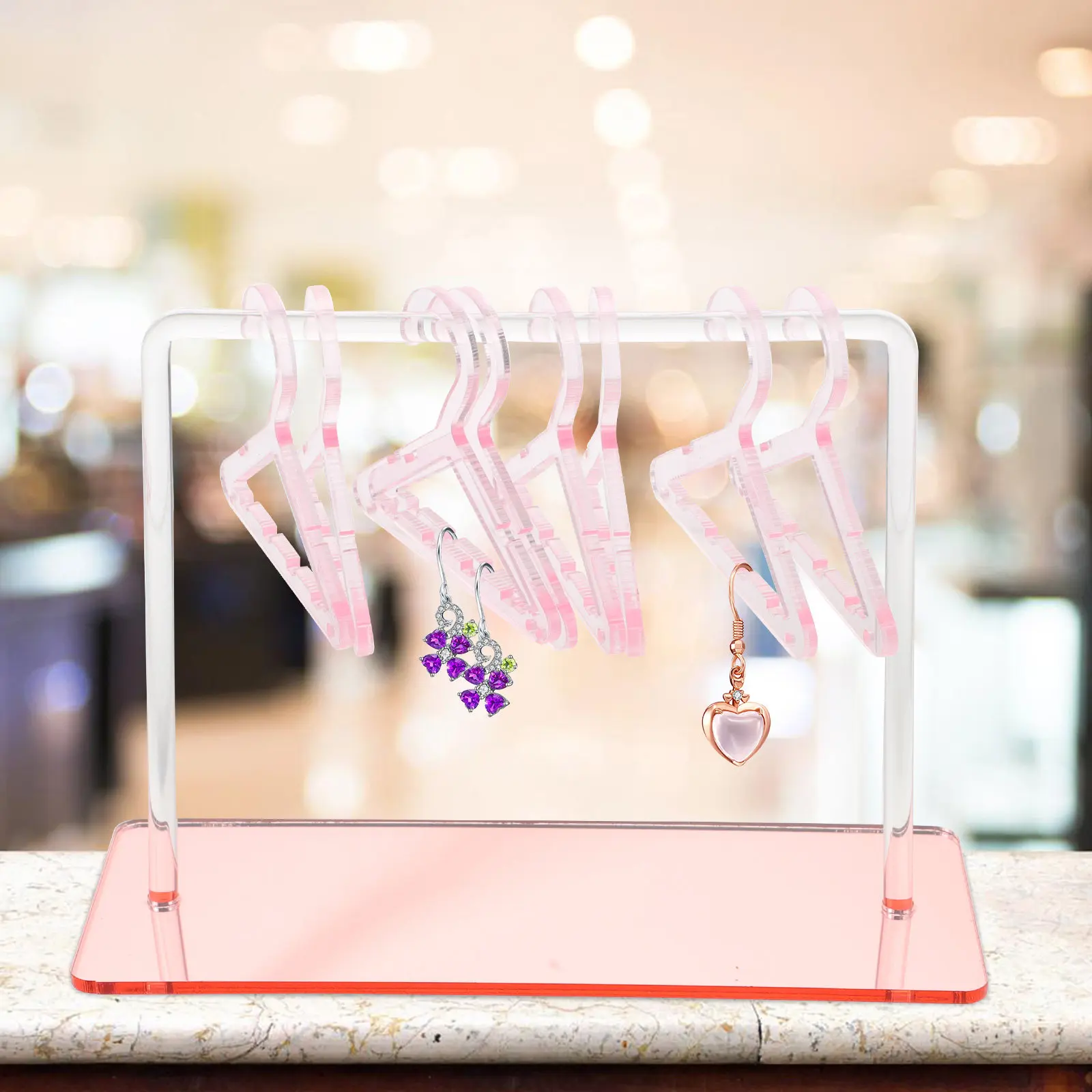 

Набор акриловых подставок для украшений: держатель для серег, органайзер для хранения ожерелий, подвесная вешалка для декора и украшений