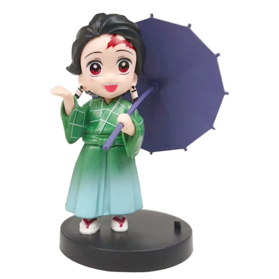 Anime Demon Slayer Kimetsu No Yaiba Figuur Plum Rain Serie Stijl Karakter Krijger Actie Model Figurine Collectible Speelgoed Cadeau
