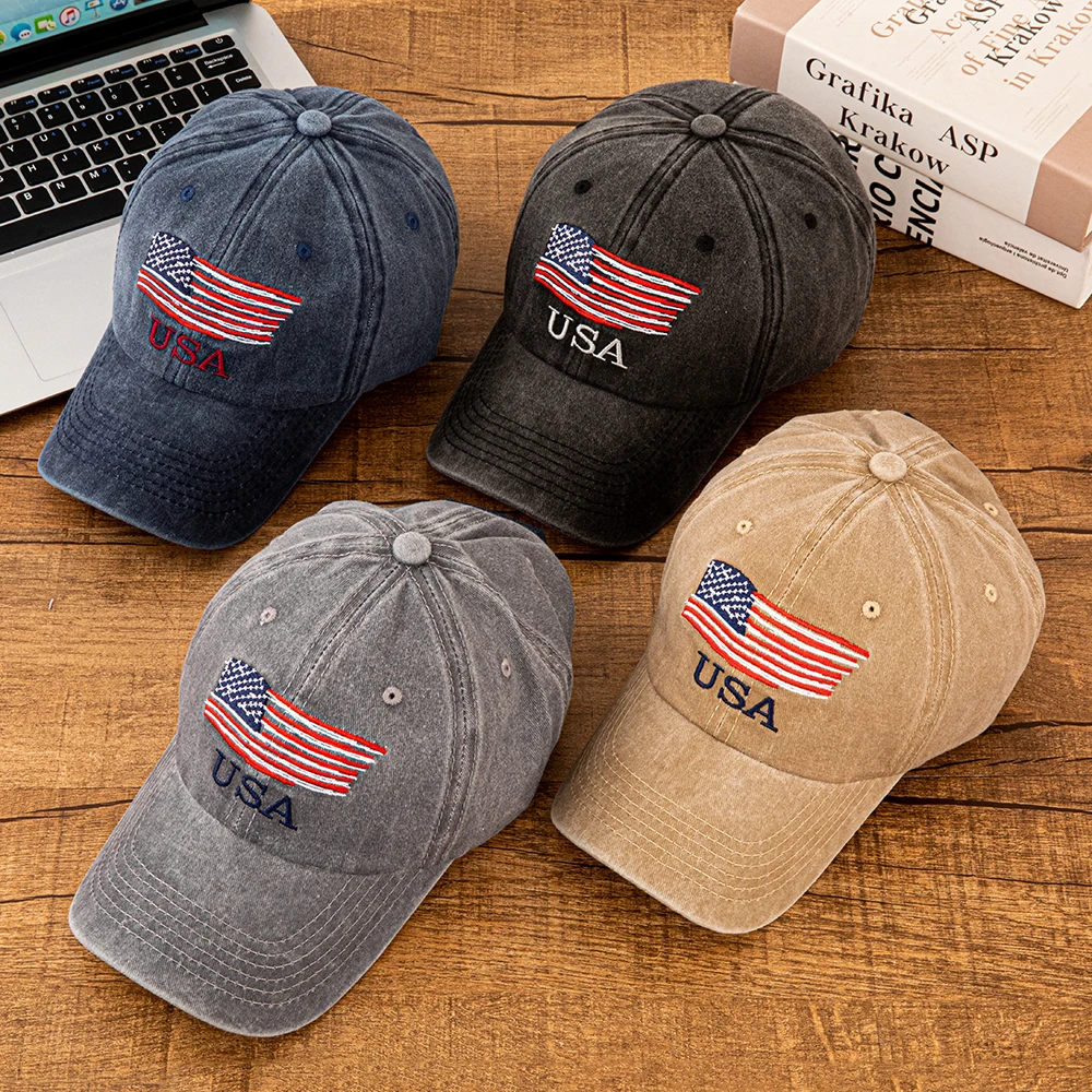 USA American Flag Embroidered - Dad Hat Cotton review and price