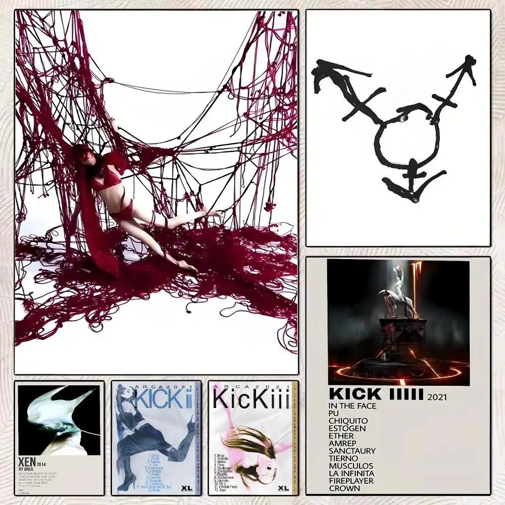 Arca Kick IIIII Singer Painting Calligraphy Stylish Canvas Poster Wall Art for Living Room Bedroom Office Home Decor