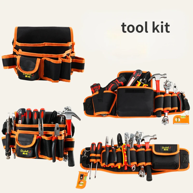 Multi-functional Electrician Tools Bag Waist Pouch Belt Storage Holder Organizer Garden Tool Kits Waist Packs Oxford Cloth