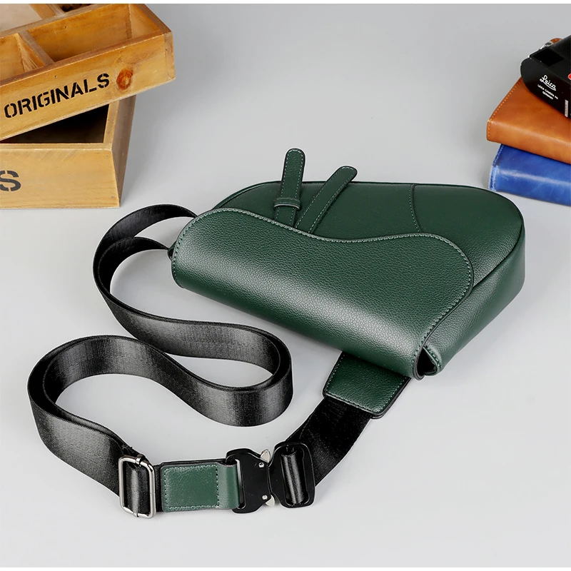 Neue männer Sattel Umhängetasche Zipper Schulter Tasche Leichte Einzigen Riemen Messenger Geldbörse Für Männer Einfarbig Casual Brust Tasche – Detail 14