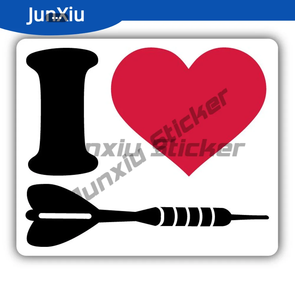 

I Love Darts Scratch-proof Exterior Sticker Car Bumper Reflective-silver Decal For Camper Bodywork Laptop Phone Guitar Yacht Pvc