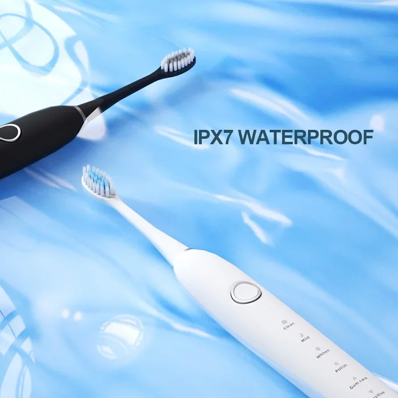 Xiaomi الذكية الكهربائية فرشاة أسنان صوتية USB قابلة للشحن 6 طرق الموقت الذكي مع حامل صندوق السفر فرشاة أسنان تبييض الأسنان