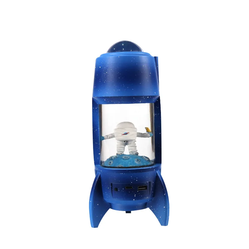 Wind lamp candlestick lamp night light, unique rocket decoration night light table ornament Christmas decoration