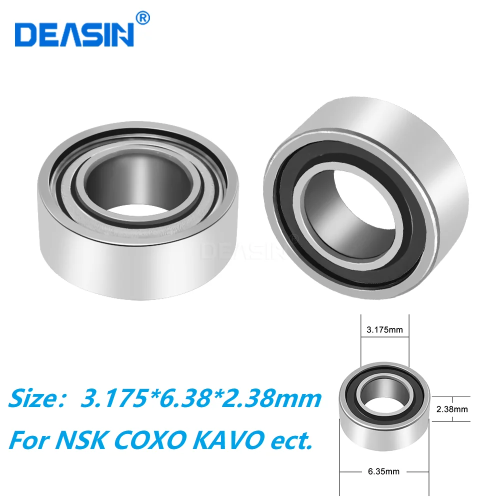 High Quality 10pc SR144 high speed handpiece ceramic bearings for nsk tosi coxo Dental air turbine Bearings 3.175*6.35*2.381 mm