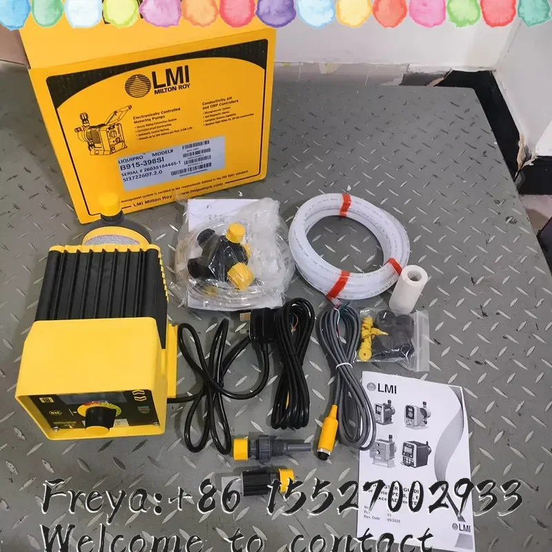 Milton Roy LMI B915-398SI PUMP, METERING PUMP 1.6GPH 150PSI, PVC MOLD HEAD, TFE DIAPHRAGM, MFV, 1BALL CHECKS Dosing Pump