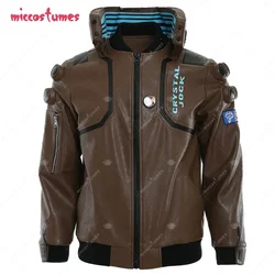 Miccostumes Unisex Punk Style Coplay Costume Women Men  Leather Jacket Halloween Costumes