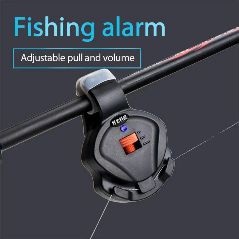 صفارة إلكترونية لقضيب الصيد ، إنذار لدغة السمك ، مؤشر ضوء LED ، صوت عالٍ ، خط سمك ، معدات تنبيه ، 1-10