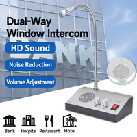 ABBREE Window Speaker Intercom Dual-Way Voice Counter Intercom With Loud Outer Microphone Walkie Talkie System For Bank Hospital