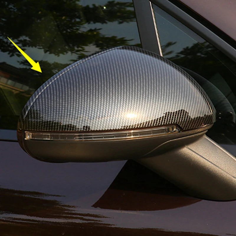

N29R_RB 2Pcs Rear View Mirror Cover for Porsche Macan 11-21 Carbon Fiber Caps