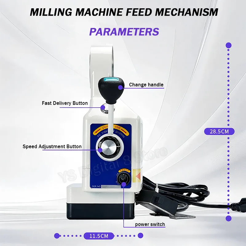 110V 220V Power Feed Feeder Auto Table Feeder for Milling Machine Z X Y Axis  Power Feed Kit Automatic Feed System