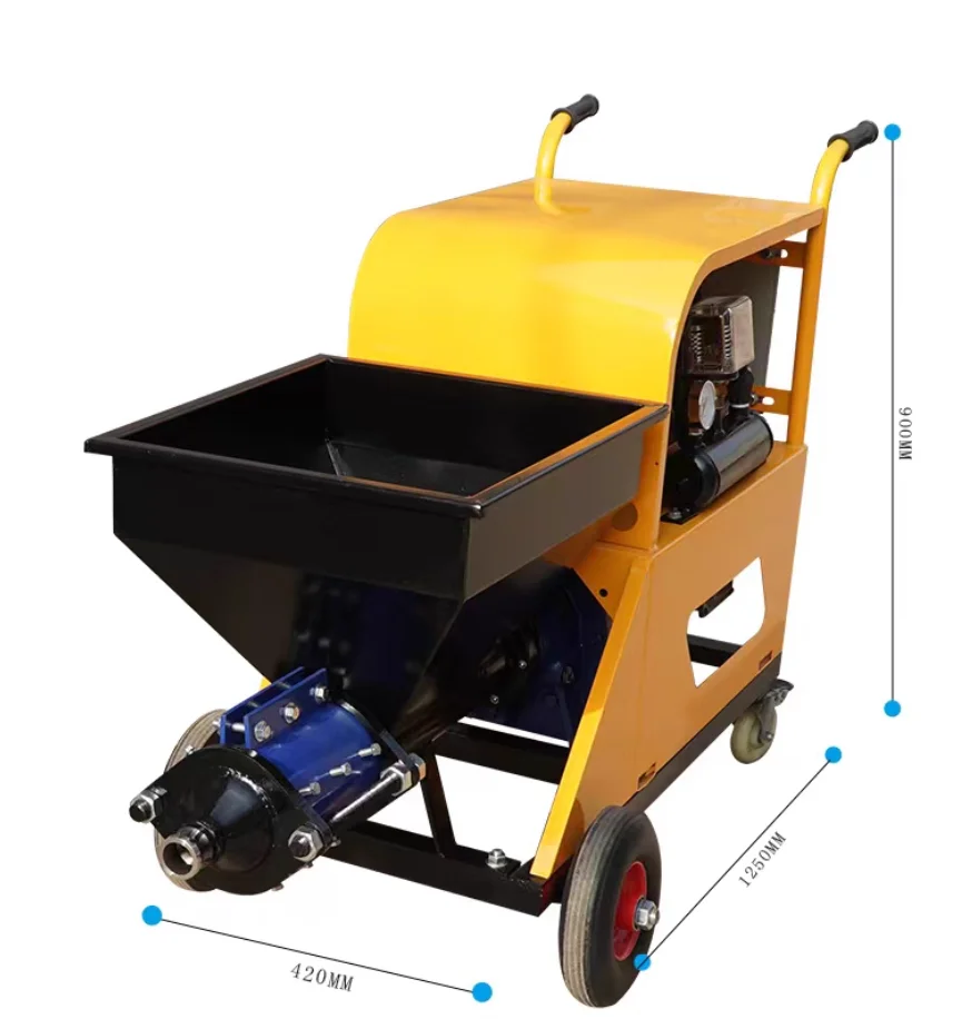 511 Automatic Mortar Gypsum Cement Wall Plaster Machine 32mm Mortar Spray Machines Pump Motor Core Components 380V/220V 100L