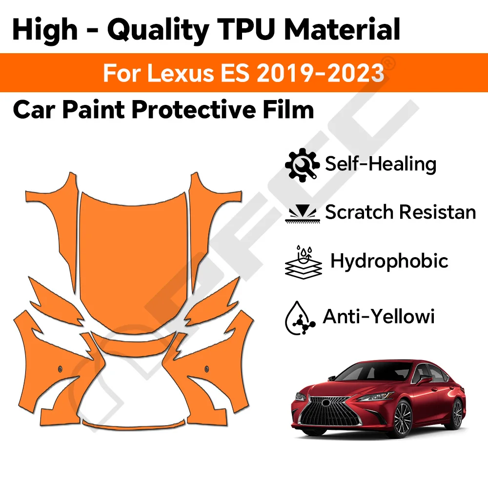 

TPU For Lexus ES 250 300H 350 2019-2023 Paint Protection Film Anti-Scratch Car Body Pre-cut PPF Clear Bra Resistant Invisible
